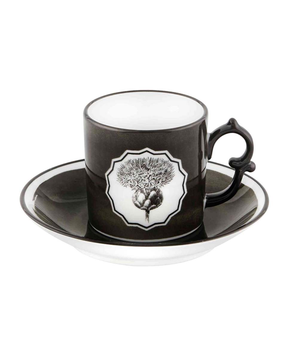 Herbariae Espresso/Coffee Cups & Saucers, Set of 2